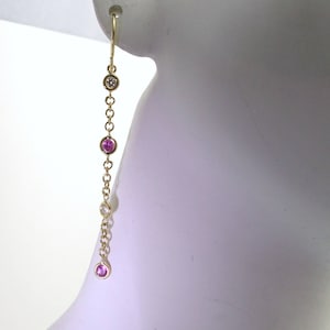 Pink Sapphire Earrings