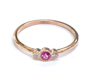 Pink Sapphire Ring