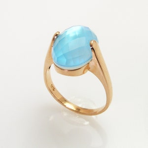 Blauer Topas Ring