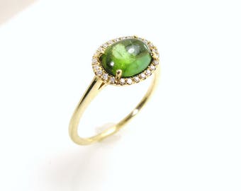 Green Tourmaline Ring