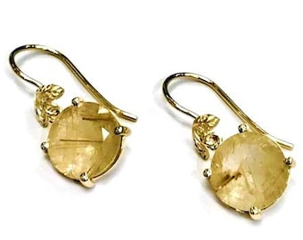 Rutilated quartz earrings