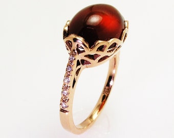 Orange Garnet Ring