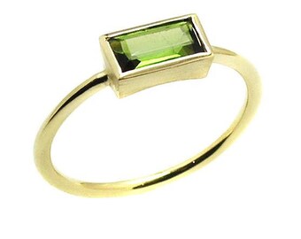 Green Tourmaline Ring