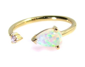 Opal & Diamond Ring