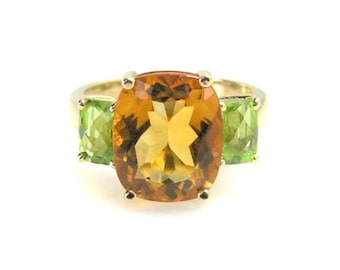 Citrine and Peridot Ring