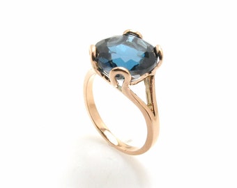 Londen Blauwe Topaz Ring
