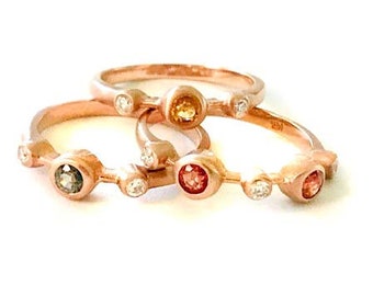 Multi-color Sapphire Ring