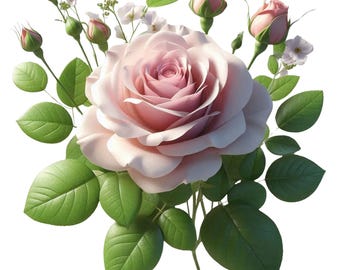 13 imagens PNG de rosas cor-de-rosa, buquês florais, flores em aquarela em PNG, gráficos digitais de rosas, flores para sublimação.