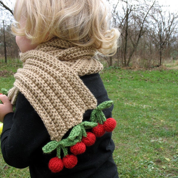 Cherries and Champagne Scarf Pattern