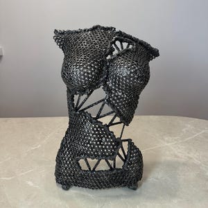 Handmade Modern Metal Woman Torso Sculpture – Abstract Contemporary Art for Home Decor