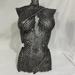 Handmade Modern Metal Woman Torso Sculpture – Abstract Contemporary Art for Home Decor