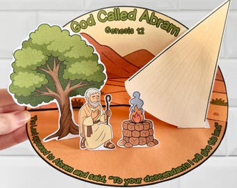 God Calls Abram - Printable 3D Craft - Genesis 12