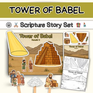 Tower of Babel: Bible Story Visuals, Worksheets, and Crafts for Genesis 11