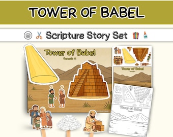 Babels torn: Bibelberättelser, arbetsblad och pyssel för Första Moseboken 11