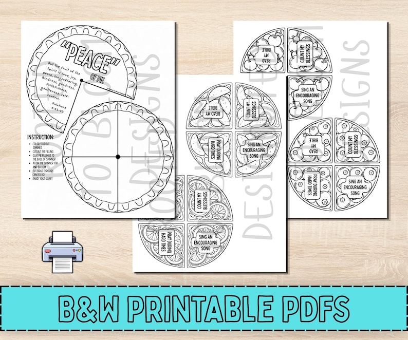 Fruit of the Spirit Peace Kids Activity Galatians 5 Bible Printable ...