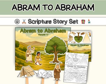 Abram till Abraham - Bibelberättelser, arbetsblad och pyssel för Första Moseboken 17