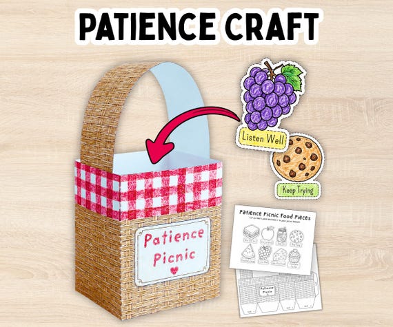 Patience Kid Activity Fruit of the Spirit 3D Craft for Christian Kid Printable Sunday School Lesson Galatians 5 Faith Based Church Activity