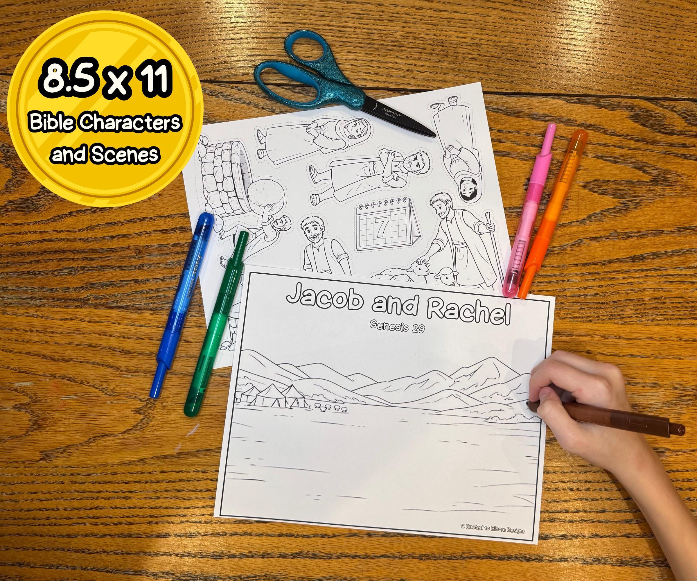 Jacob and Rachel- Bible Story Visuals, Worksheets, and Crafts for ...