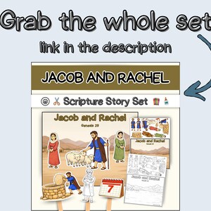 Jacob and Rachel - Bible Coloring Page and Craft - Genesis 29 Printable ...