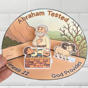 Abraham Tested - Printable 3D Craft - Genesis 22- Sacrifice of Isaac