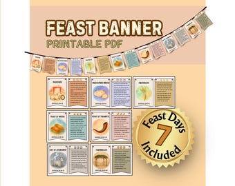 Festdagsbanderoll för bibelklassdekorationer - levitiska festdagar