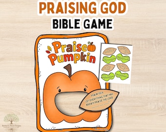 Fall Game Christian Harvest Festival Sunday School Halloween Christian Printable Pumpkin Bible Verses Activity Praise God Children's Church