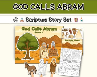 Gud kallar Abram: Bibelberättelser, arbetsblad och pyssel för Första Moseboken 12