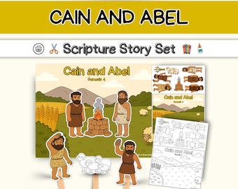 Kain och Abel: Bibelberättelser, arbetsblad och pyssel för Första Moseboken 4
