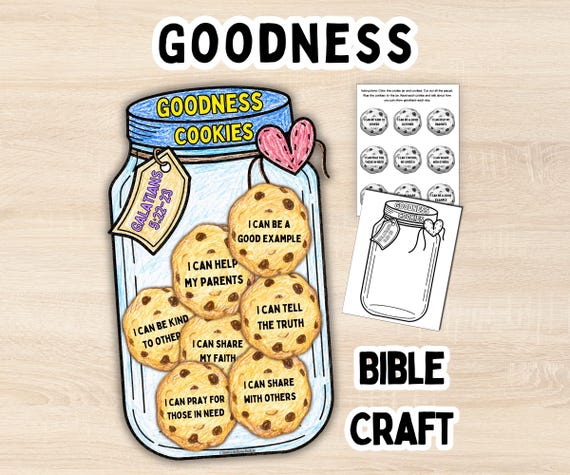 Goodness Fruit of the Spirit Kids Activity Galatians 5 Craft Ideas Kids Bible Printable VBS Fruit of the Spirit Homeschool Bible PDF