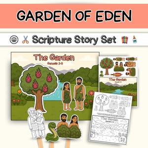 Garden of Eden and The Fall: Bible Story Visuals, Worksheets, and Crafts for Genesis 2-3