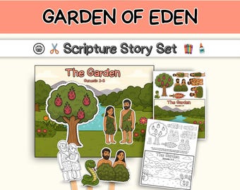 Garden of Eden and The Fall: Bible Story Visuals, Worksheets, and Crafts for Genesis 2-3