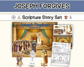 Joseph Forgives his Brothers - Bible Story Visuals, Worksheets, and Crafts for Genesis 43-45