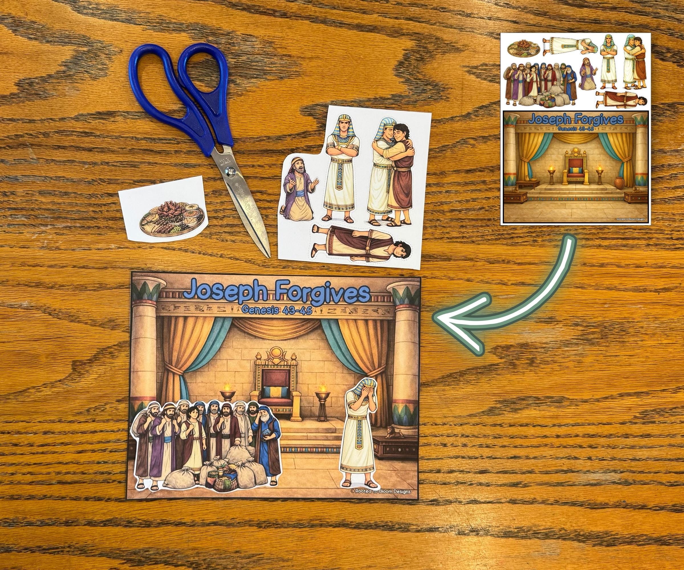 Joseph Forgives His Brothers Printable Craft- Joseph Bible Activity ...
