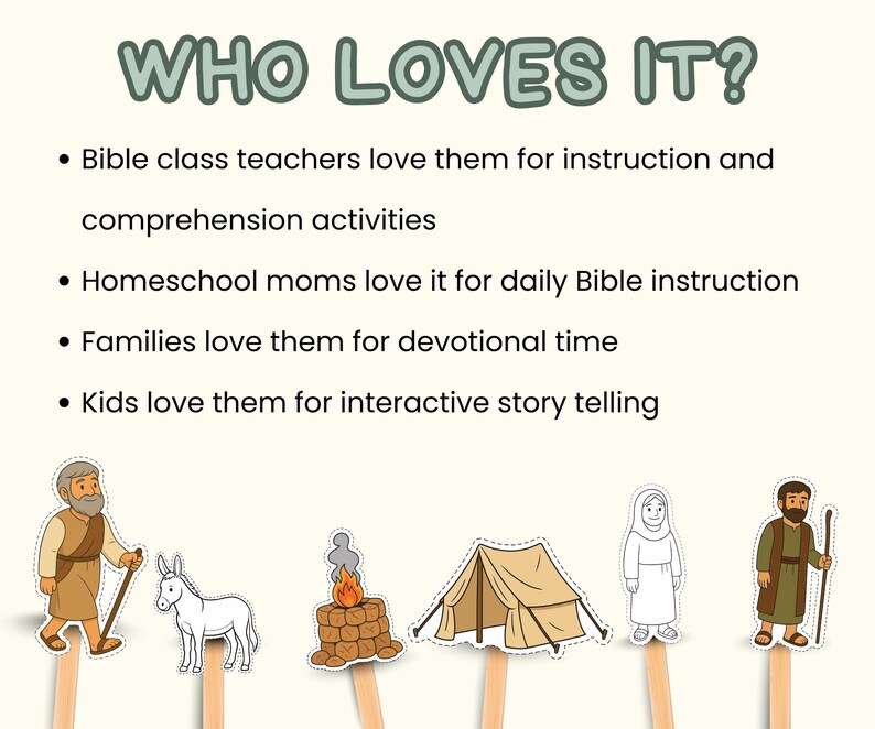 God Calls Abram: Bible Story Visuals, Worksheets, and Crafts for ...