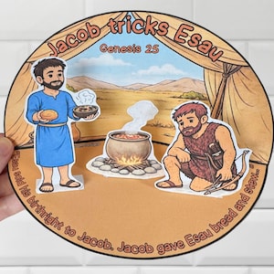 Jacob takes Esau's birthright - Printable 3D Craft - Genesis 25
