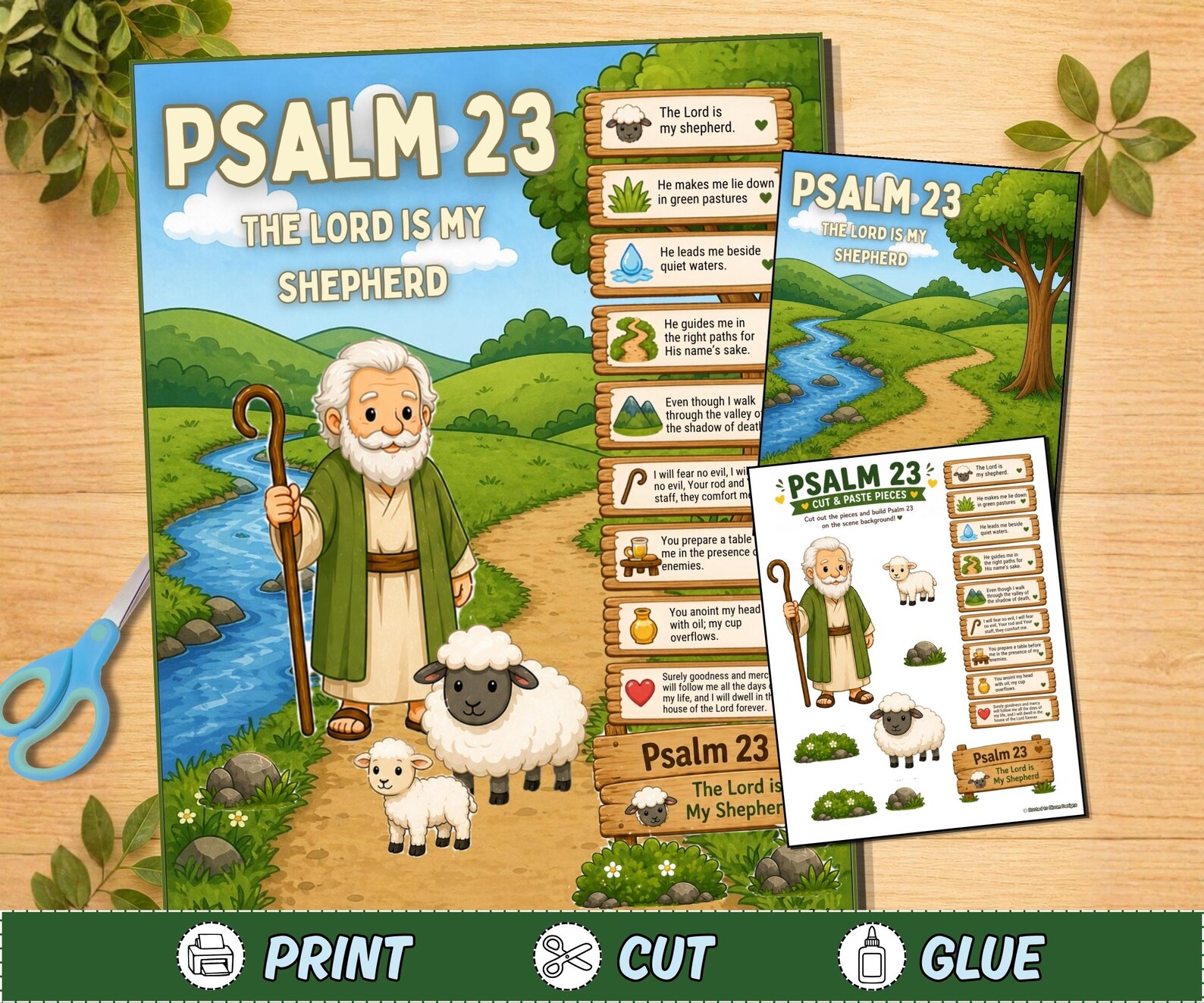 Psalm 23 Sunday School Craft the Lord is My Shepherd Printable Activity ...