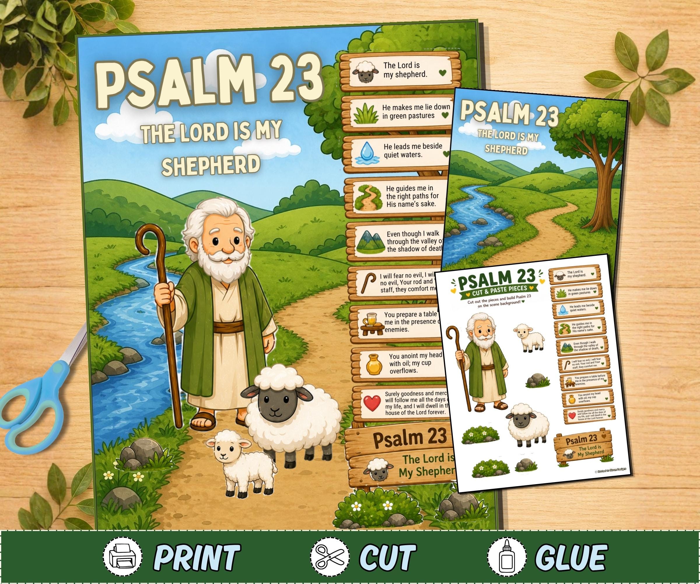 Psalm 23 Sunday School Craft the Lord is My Shepherd Printable Activity ...