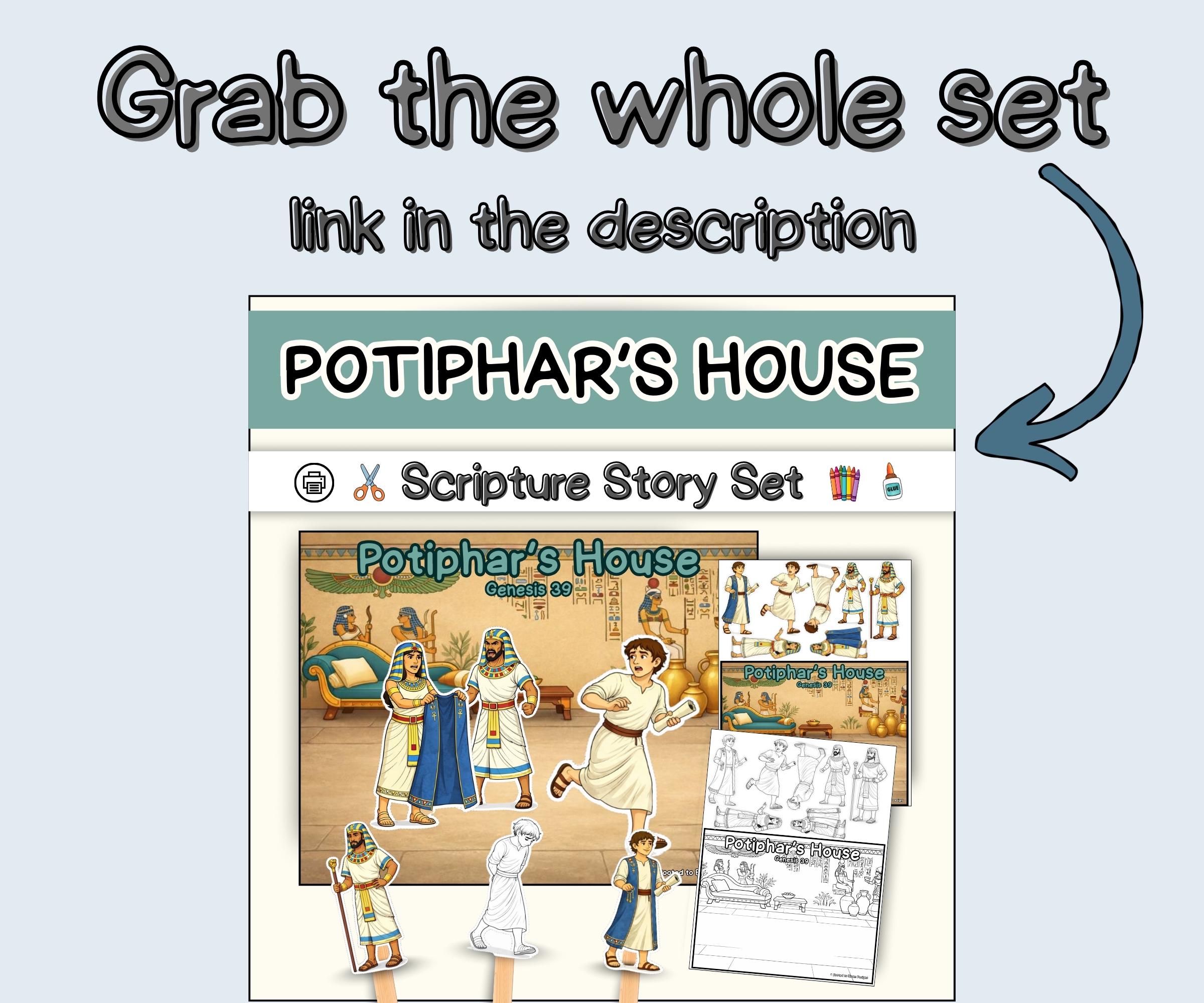 Joseph in Potiphar's House - Bible Coloring Page and Craft - Genesis 39 ...