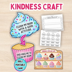Kids Activity for Kindness Fruit of the Spirit Craft Ideas Galatians 5 Faith Based Kids Bible Printable VBS Activity Homeschool Bible Game
