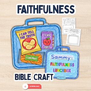 Faithfulness Kids Activity Fruit of the Spirit Bible Printable Sunday School Craft for Kids Galatians 5 Faith Based VBS Homeschool Bible PDF