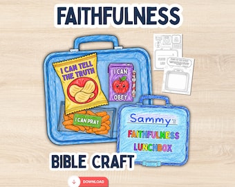 Faithfulness Kids Activity Fruit of the Spirit Bible Printable Sunday School Craft for Kids Galatians 5 Faith Based VBS Homeschool Bible PDF