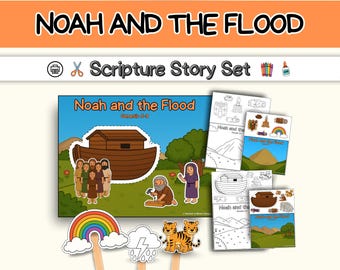 Noaks ark och syndafloden: Bibelberättelser, arbetsblad och pyssel för Första Moseboken 5-9