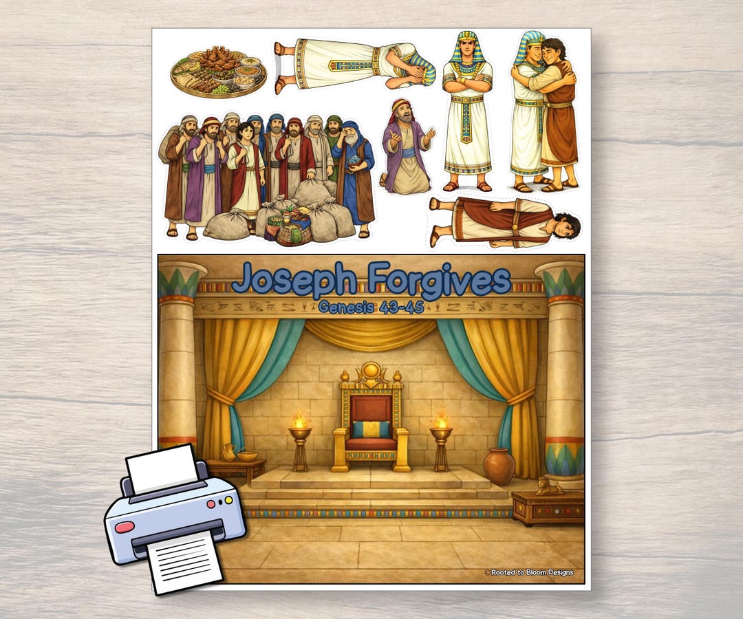 Joseph Forgives His Brothers Printable Craft- Joseph Bible Activity ...