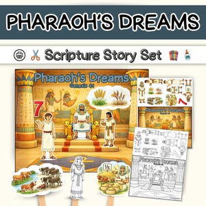 Josef tolkar faraos drömmar - Bibelberättelser, arbetsblad och pyssel för 1 Mosebok 41