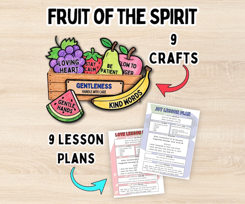 Fruit of the Spirit Bundle for Kids Sunday School Lesson Plan Galatians ...