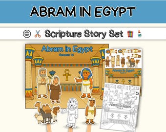 Abram i Egypten: Bibelberättelser, arbetsblad och pyssel för Första Moseboken 12