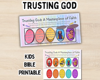 Bible Heroes Trusting God Kids Activity Sunday School 3D Craft Idea Faithful Old Testament VBS Characters Christian Kid Homeschool Activity
