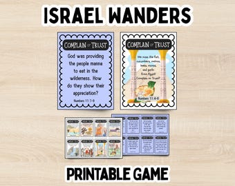 Printable Bible Game Moses Leads Israelites Wandering in the Wilderness Homeschool Activity Sunday School Moses Lesson Faith Based Kids PDF