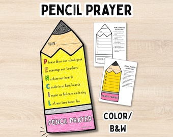 Prayer Activity for Kids Back to School Christian Bulletin Board First Day of School Prayer Craft Bible Printable Faith Based Homeschool PDF