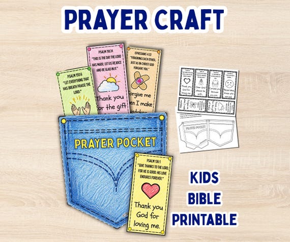 Kids Activity for Prayer Sunday School Lesson Teaching Children to Talk to God Bible Craft Christian Prayer Printable Activity for VBS